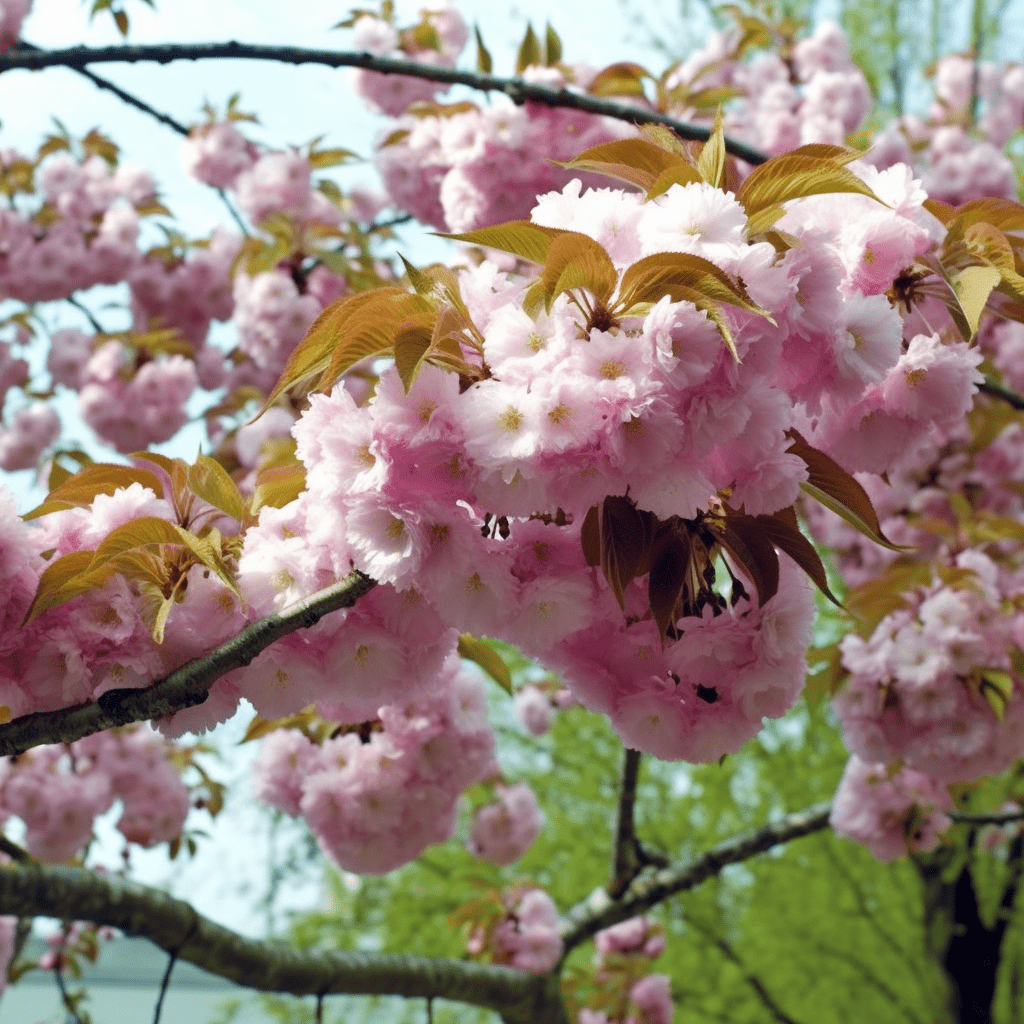 Bild på blommor japanskt körsbärsträd