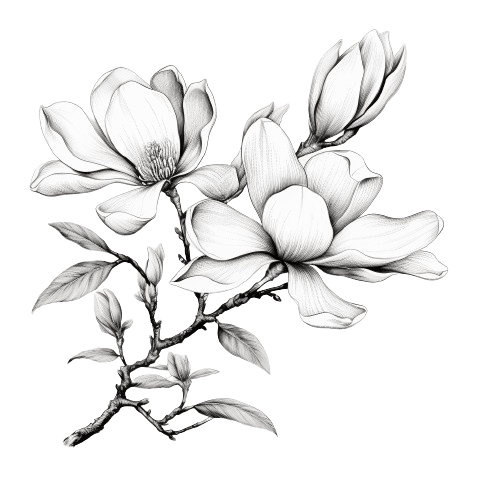 Illustration av magnolia